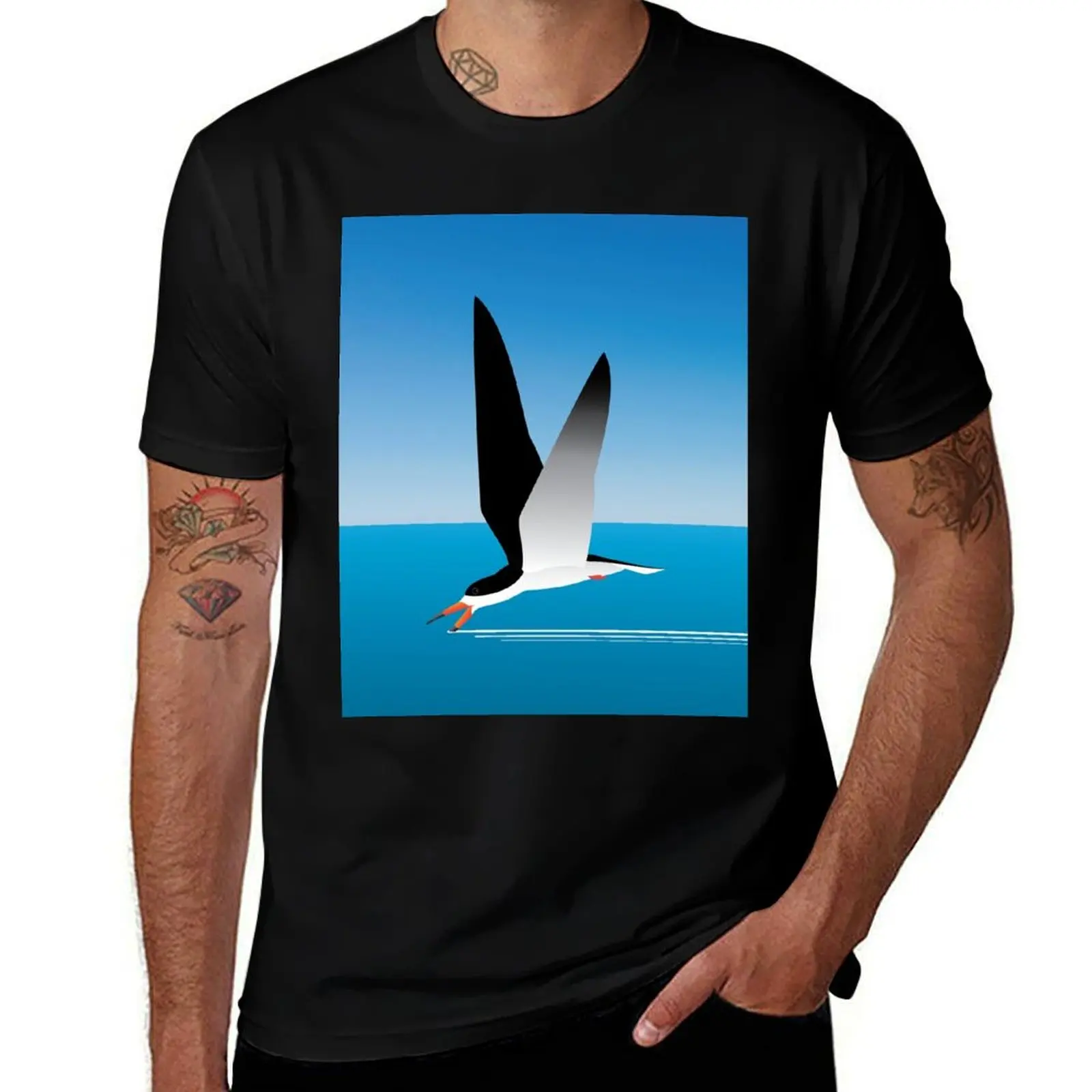 

Black Skimmer skimming T-Shirt t shirt for man 100 percent cotton t shirt man plain cotton t shirts high quality T-shirt