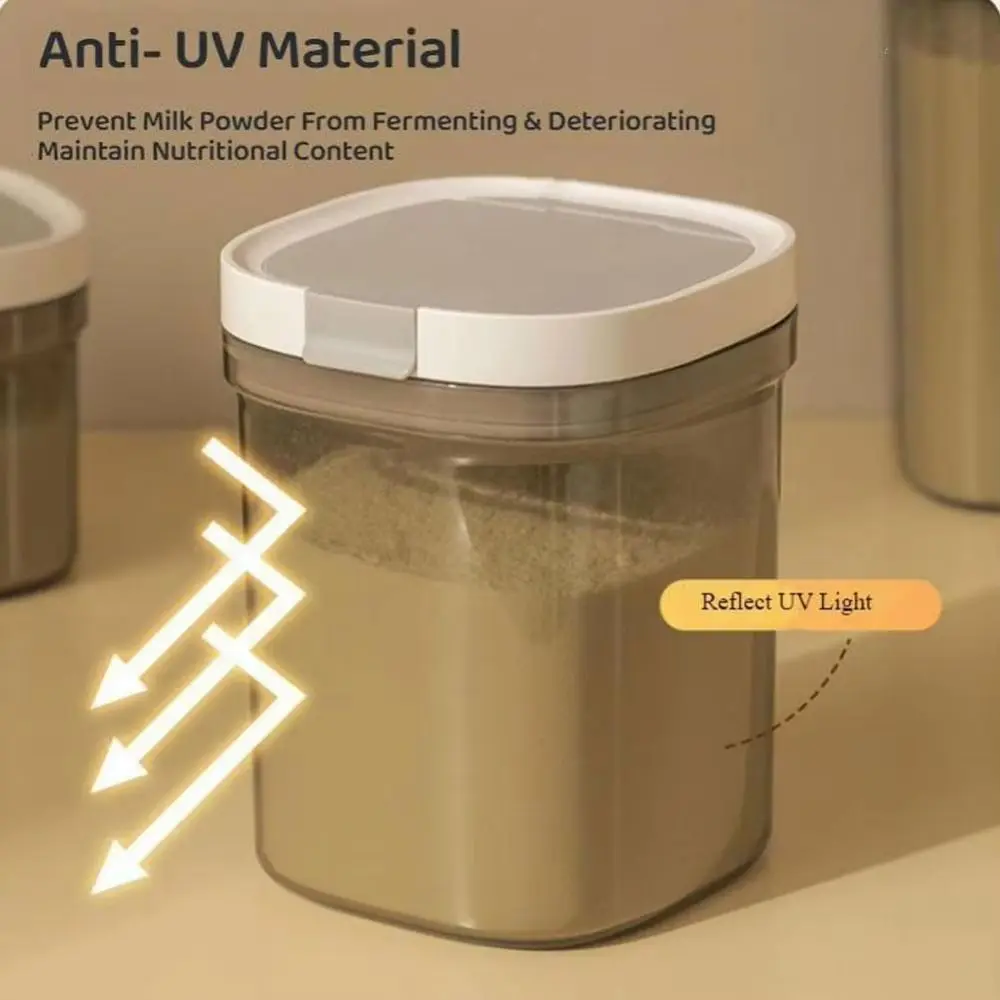BPA-free UV-Resistant Milk Powder Jar Reusable Stackable Food Sealed Box Leak-proof Portable Kitchen Storage Canisters Home