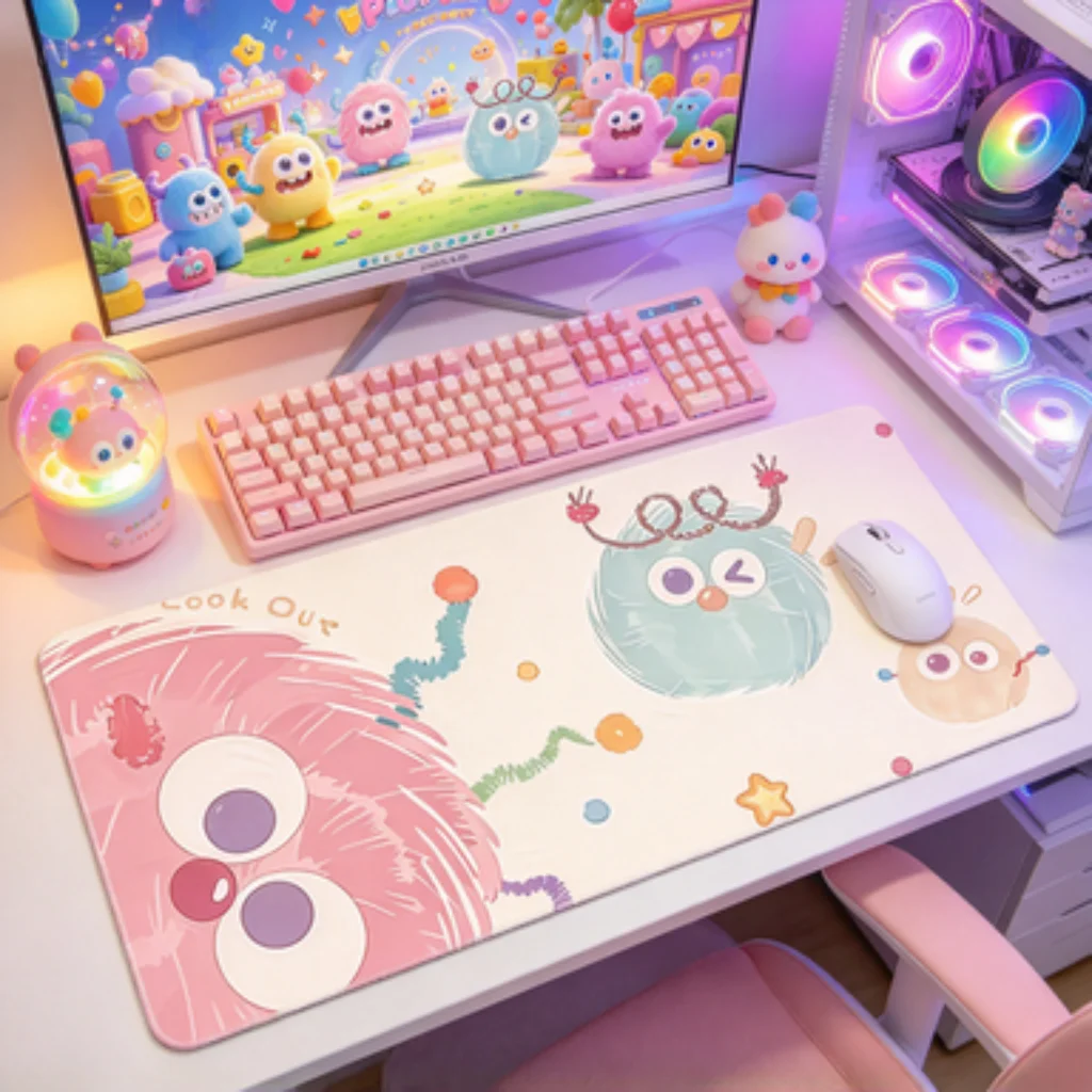 Cow Mat Rubber - Tapis de bureau Big Eye Monster,