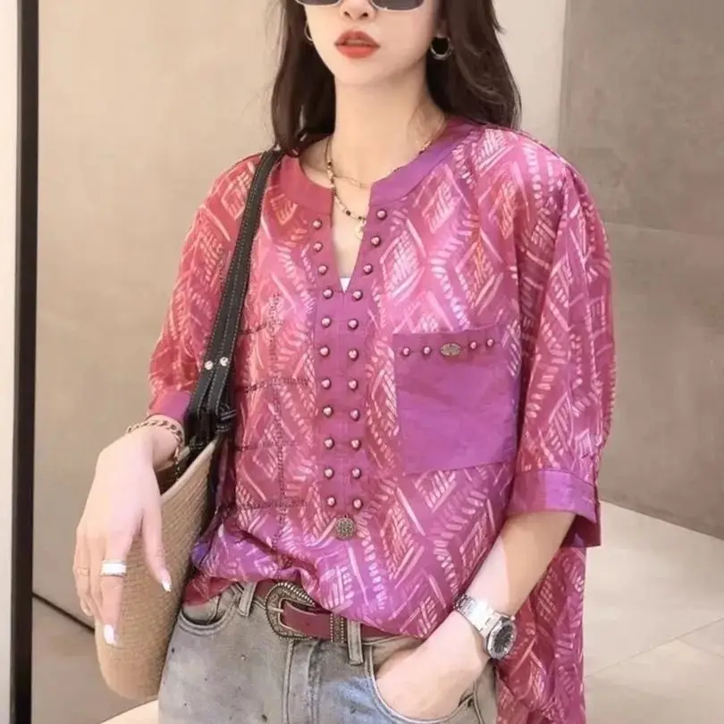 2023 Spring/Summer New Hot Diamond Shirt Women's Design Sense Flower Jeans Two Piece Overpants Set Fashion