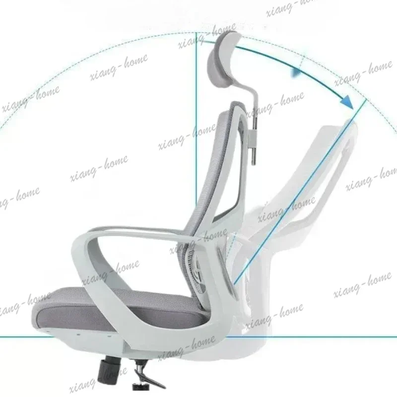 LJY Modern Minimalist Mesh Comfortable Sedentary Ergonomic Waist Support Staff Office Chair Lifting Rotating Desk Computer Chair 3