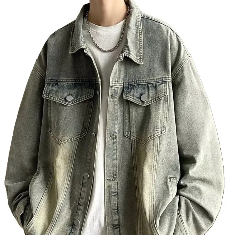 خمر غسلها الرجال المتعثرة، تصميم الخريف الجديد، الرجال العصرية فضفاضة عارضة أنيقة #4