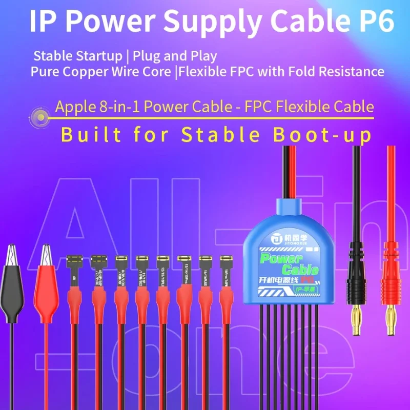 JTX P6 Power Supply Cable for IPhone 6-16ProMax Power Cable High-precision Fit for Motherboard Battery Flexible FPC Boot-up Tool
