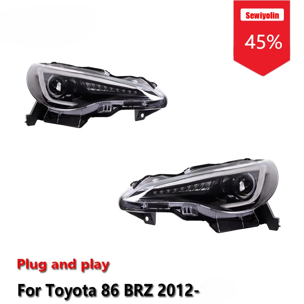 

Автомобильные светодиодные фары Sewiyolin в сборе для Toyota 86 BRZ 2012-2020, противотуманные фары DRL, стоп-сигнал поворота, Plug and Play
