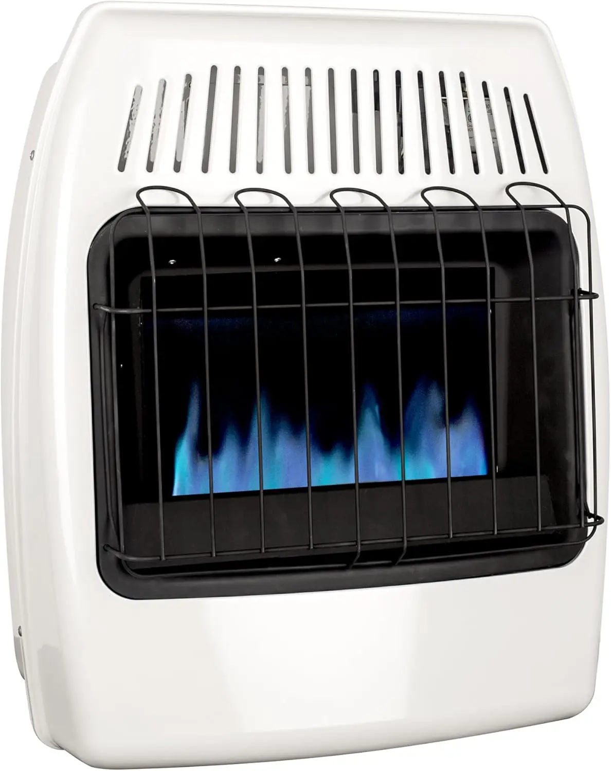 20,000 BTU Liquid Propane Blue Flame Vent Free Wall Heater, Noiseless, White