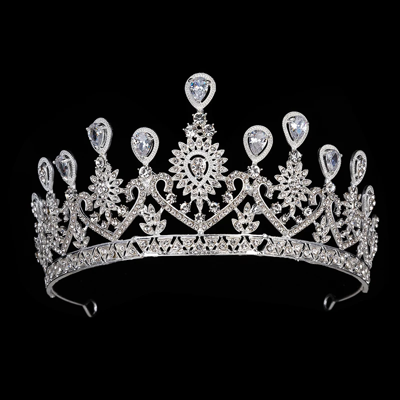 

Tiaras and Crown HADIYANA Vintage Bridal Wedding Hair Accessories Party Elegant Headband Cubia Zircon BCY8951 Corona Princesa