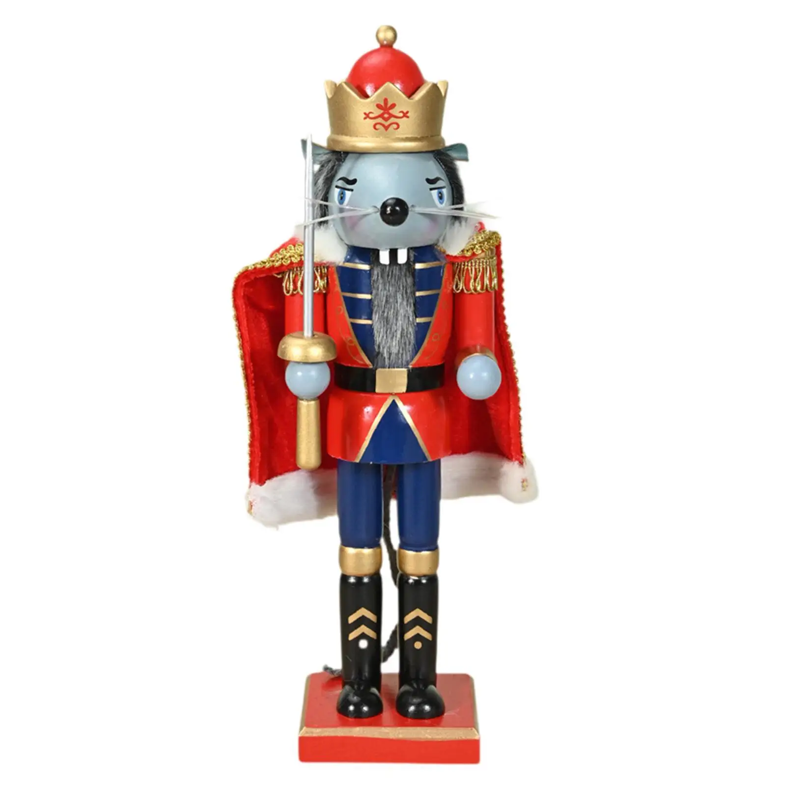 Christmas Nutcracker Mouse King Wood Doll Traditional Nutcracker Figure