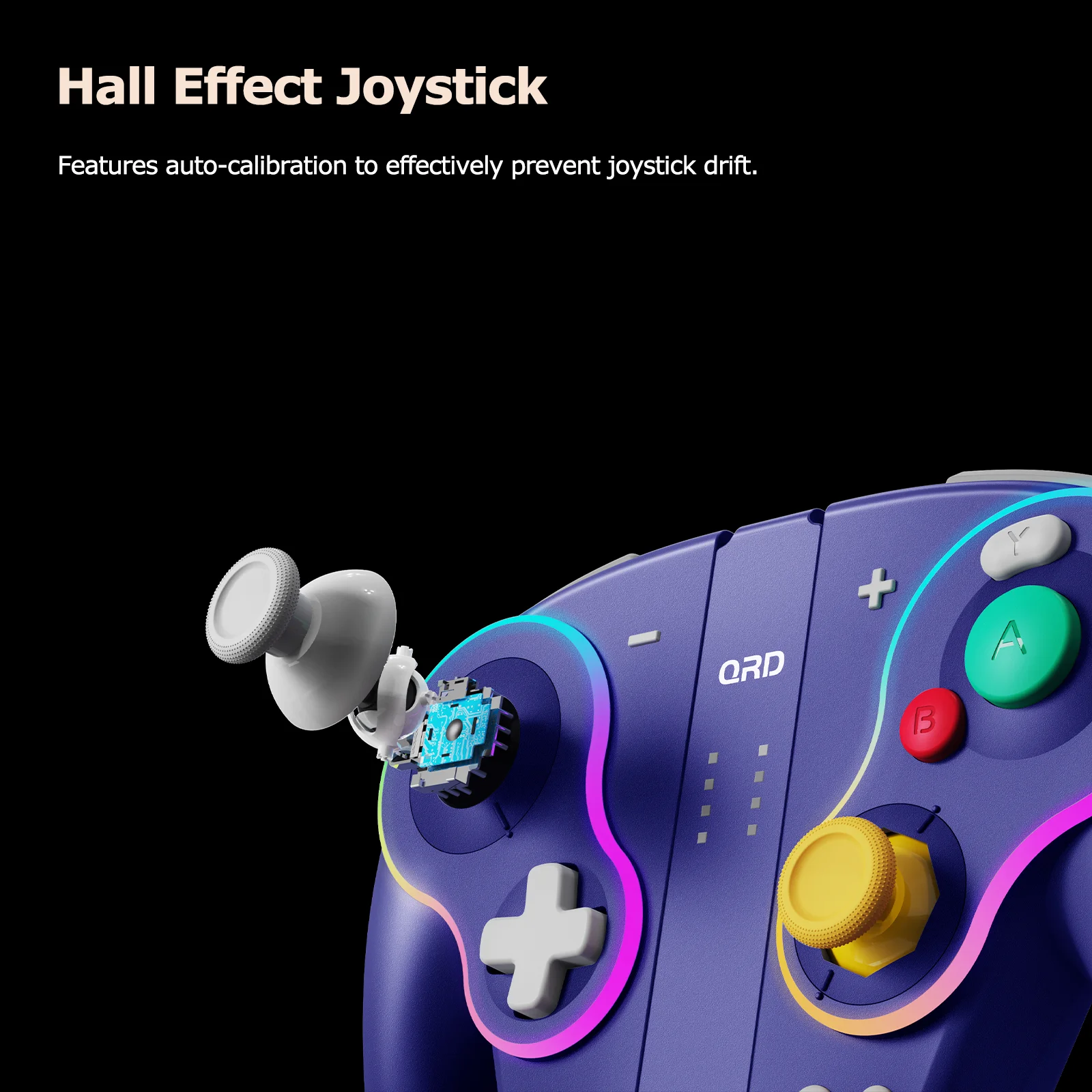 QRD Stellar Wireless Bluetooth RGB Controller for Nintendo Switch/Switch OLED/ Lite/PC/Mobile Gamepad Multi-Function Joystick