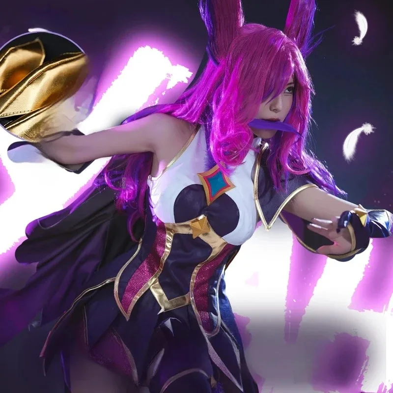جامعة الأساطير Lol Star Guardian Xayah Cos شعر مستعار عباءة ستار الحرس تأثيري حلي Coser لعبة شخصية أنيمي زي