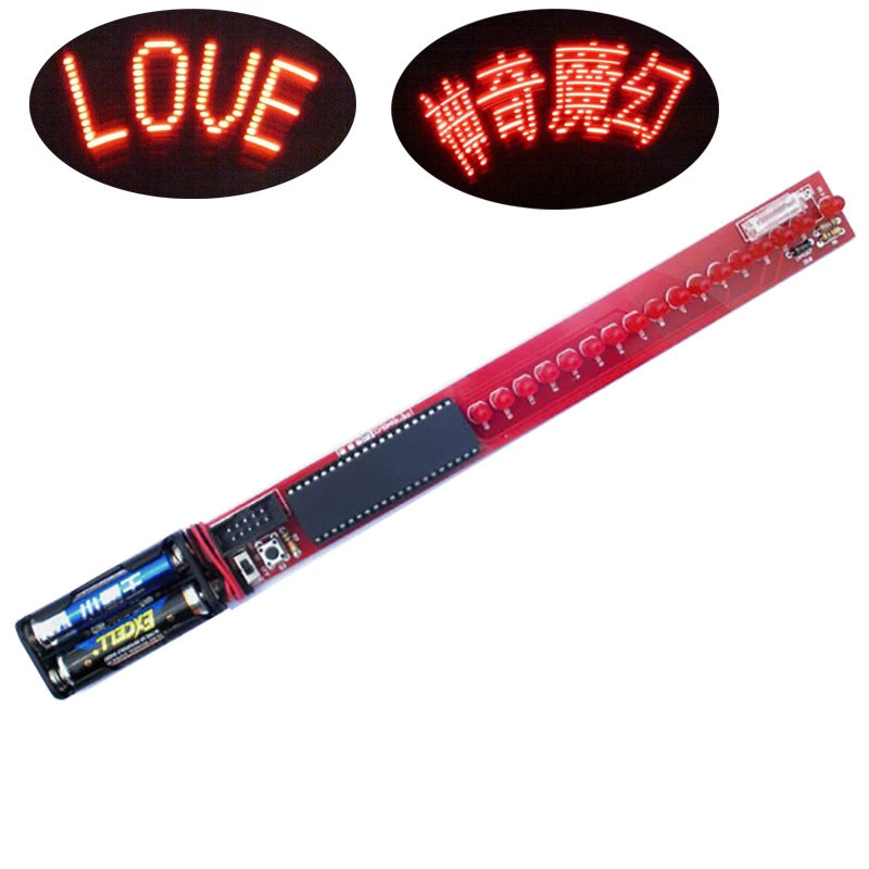 Rocking Stick DIY Electronic Kit 16-bit LED Welding Kit STC Electronic Production C51 Single-chip Assembly Parts