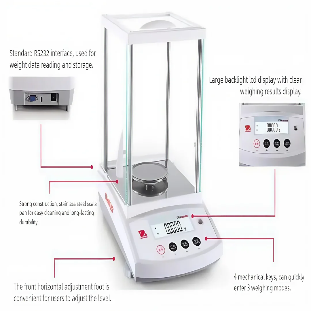 Precision Balance PR223 PR223/E 220g/0.001g Accuracy – Professional Lab Electronic Balance for Chemistry, Pharmacy