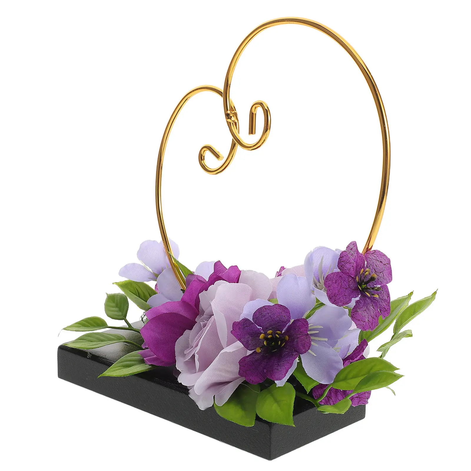 

Элегантная подставка для колец в форме сердца с реалистичными искусственными розами, органайзер для свадебных и помолвочных украшений, настольный декор