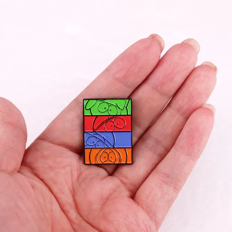 ألعاب الرسوم المتحركة الأوروبية والأمريكية شارة طية صدر السترة المعدنية صندوق بريد الكرتون مجوهرات بروش الملابس على ظهره الديكور دبابيس ميدالية #3