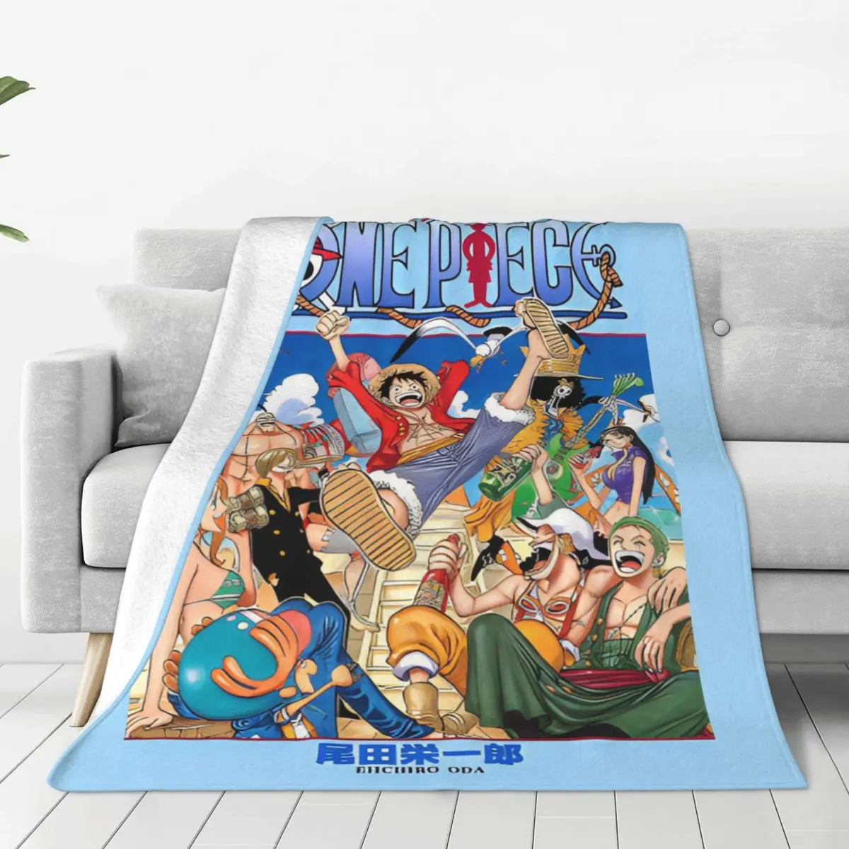 O-One Anime P-Piece Blanket Travel Flannel Bedding Throws For Couch Chair Super Warm Customized Quality Bedspread Gift