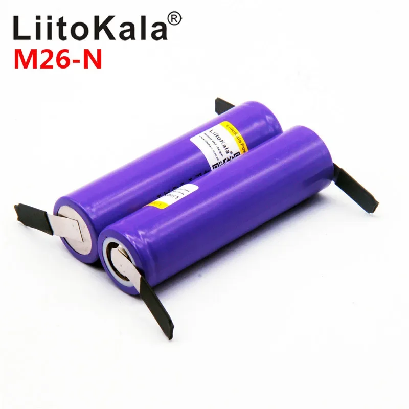 Nuevo 100% Original LiitoKala M26 18650 2600mah batería recargable de iones de litio 10A batería de seguridad para cigarrillo electrónico Scooter M26-N