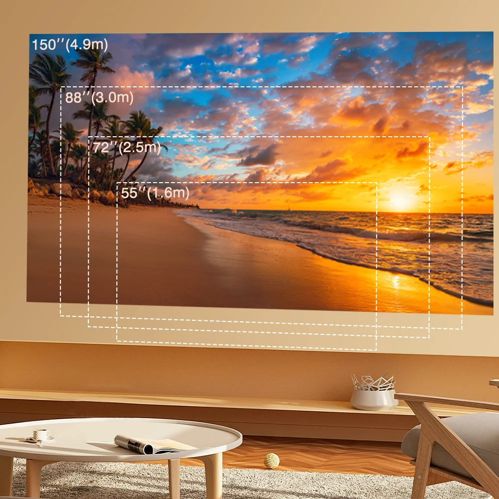 Everycom E700 Pro 2560x1440p 2K proyector 4K Android 12 Smart tv para el hogar proyector de haz LED con 2 + 32G 2,4/5G WIFI cine en casa