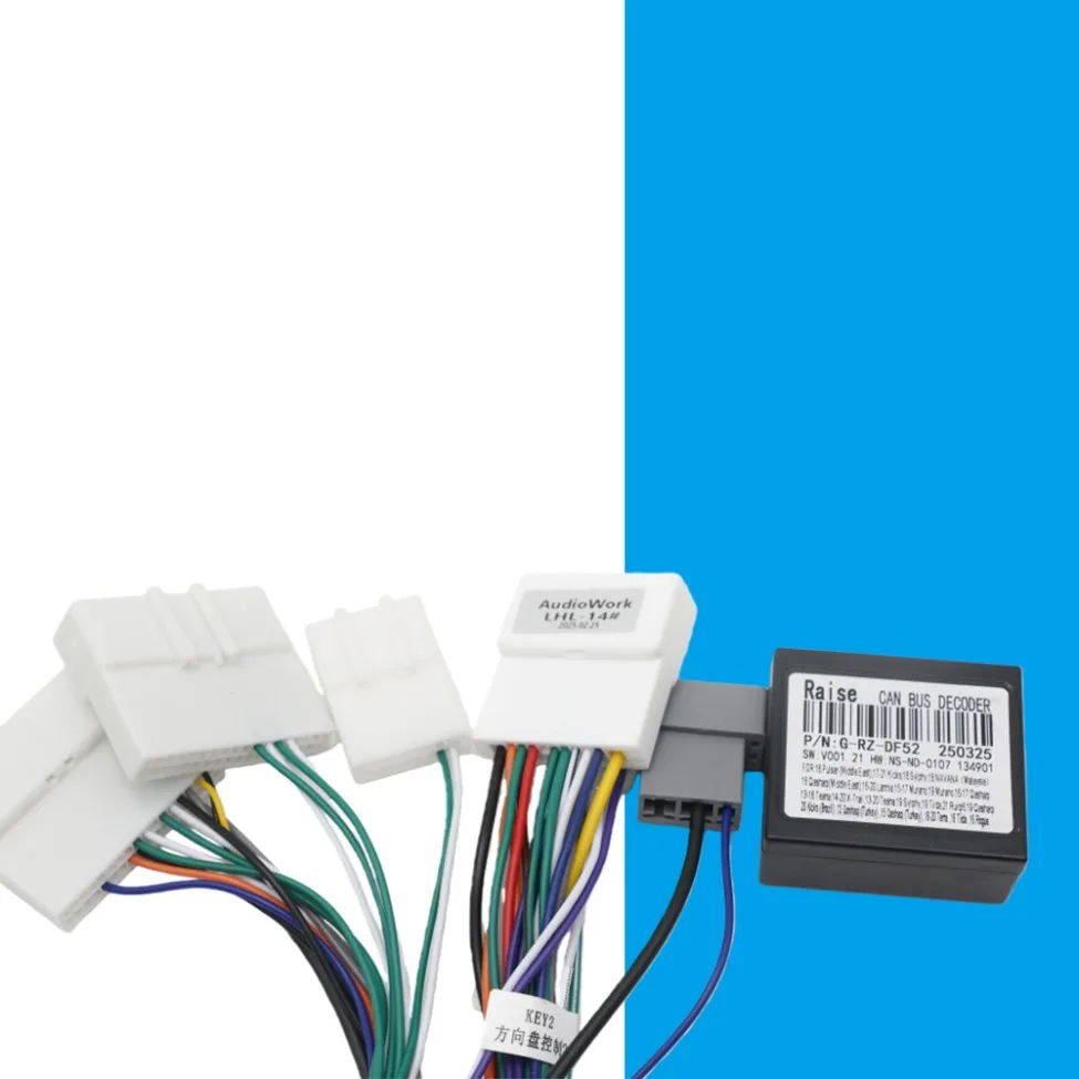 Canbus Box RZ-DF52 With Wiring Harness 16 Pin Plug Android System Radio For Nissan Versa /X-Trail/Qashqai/SYLPHY/Teana/ Kicks