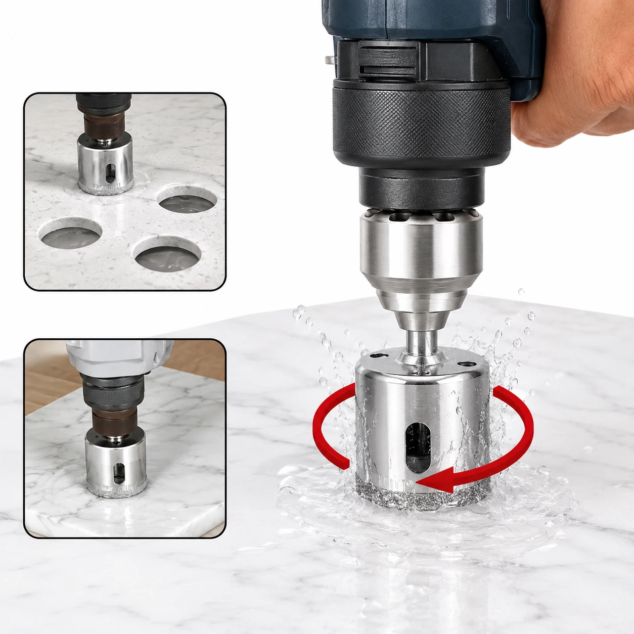 

10PCS Glass Drill Plating Hole Opener 6-30MM Diamond Coated Reamer Drill Bit Set for Tile, Marble, Ceramic Power Saw Kit