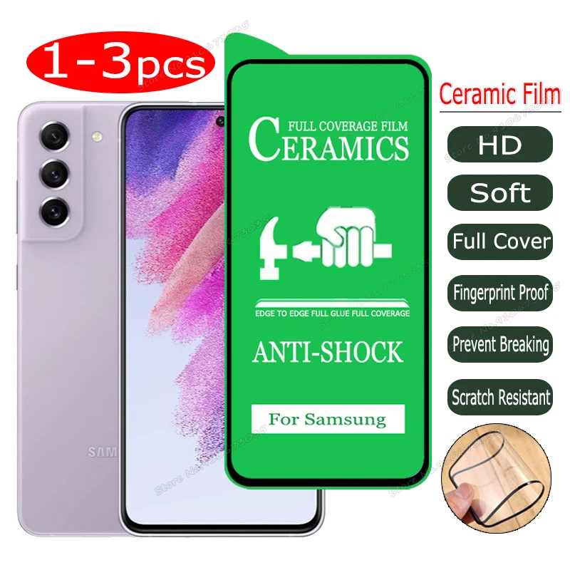 1-3PCS Ceramic Soft Film For Samsung Galaxy S23 S21 S20 FE A21S A31 A41 A42 A10S A10 A20S A50S A20 A30 A50 A70 Screen Protector