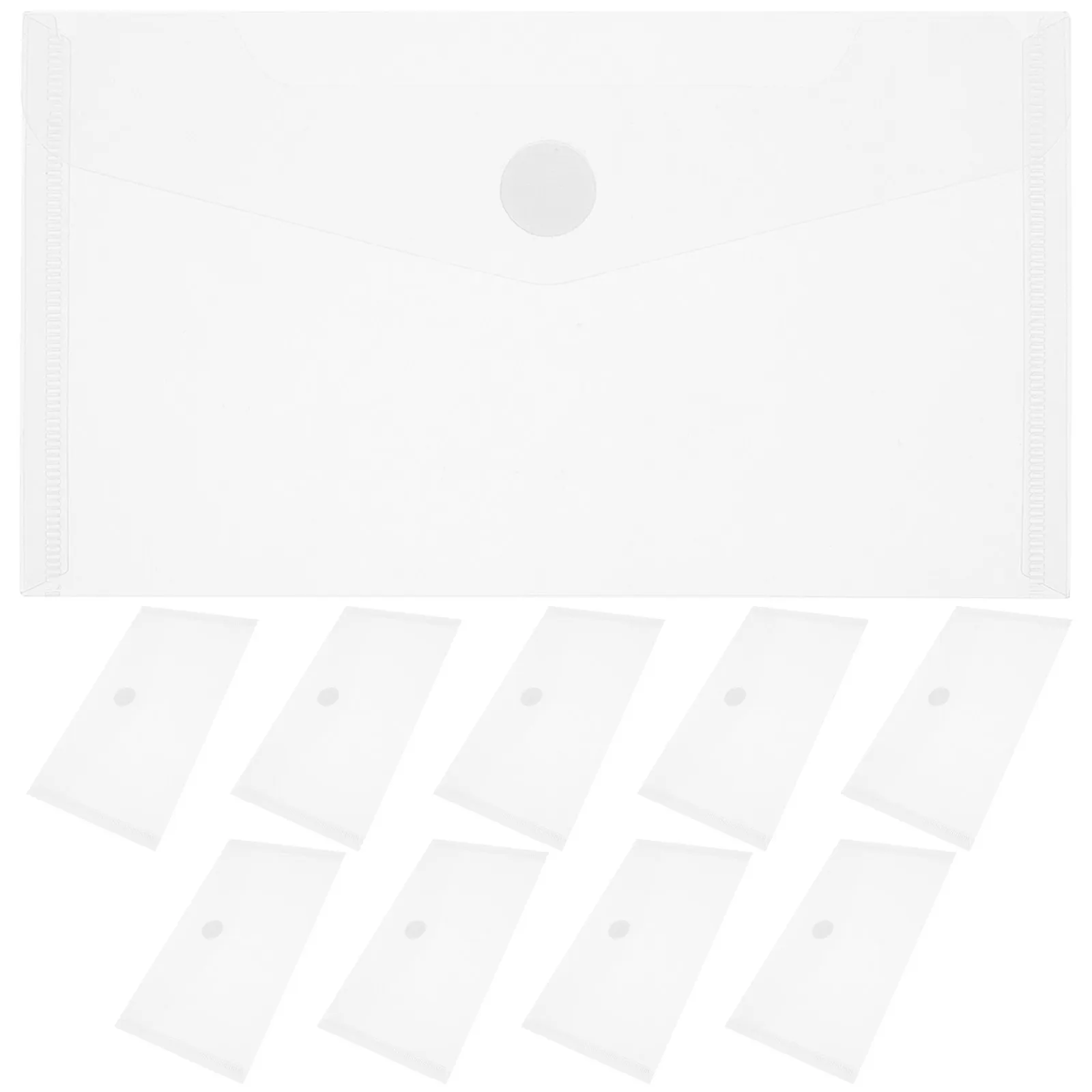 

40Pcs Clear Money Pouch Waterproof Reusable Cash Bag Transparent File Organizer for Checks Receipts Office Supplies