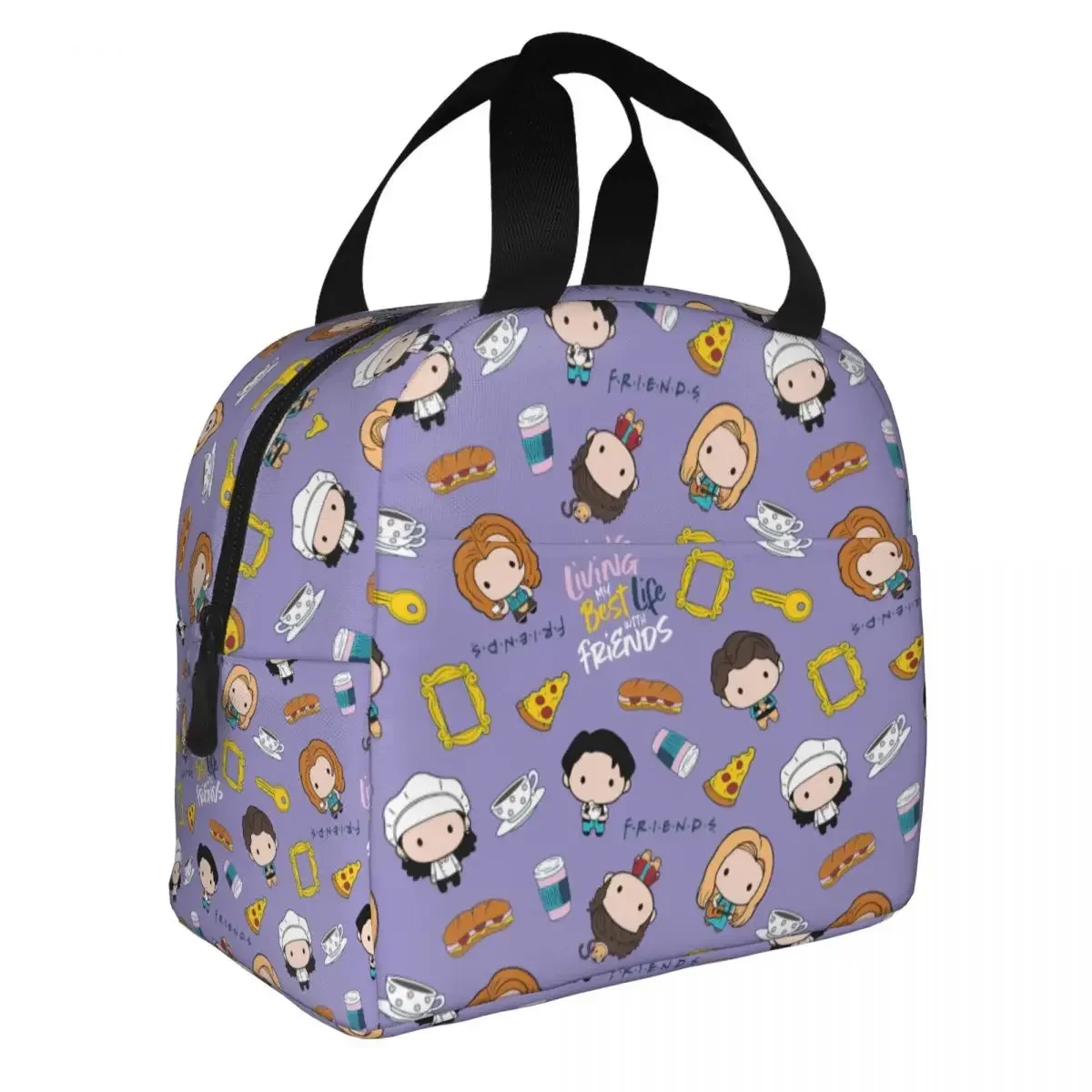 Custom Bag Custom Custom Classic Friends TV Show Insulated Lunch Bags For Women Resuable Thermal Cooler Bento Box Outdoor Campin