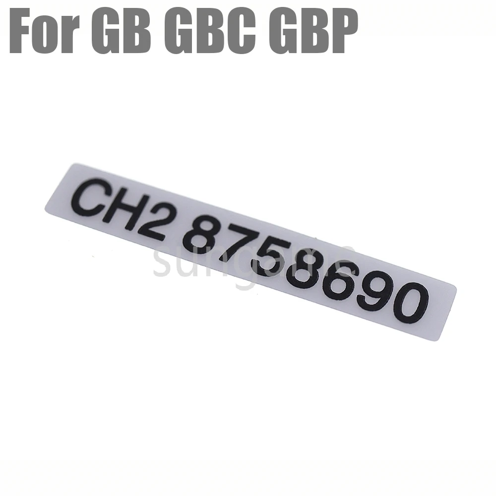 10pcs Enclosure Shell Serial Number Sticker Nameplate Back Label For Nintendo GB GBC GBP Universal