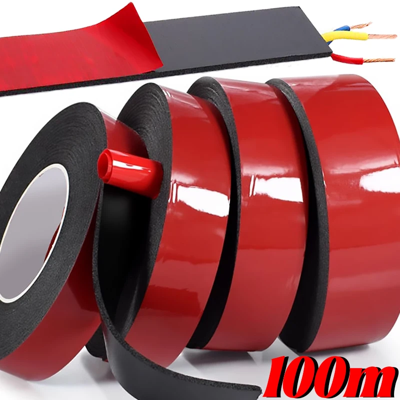 

Self-Adhesive PE Tapes Double Sided Foam Tape Heavy Duty Mounting Fixed Strips for Wall LED Light Car Super Strong Sticky Pads