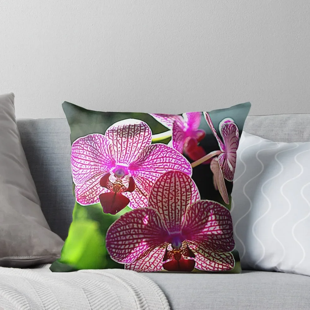 Pink Orchid Throw Pillow Christmas Pillow Cases sleeping pillows pillow