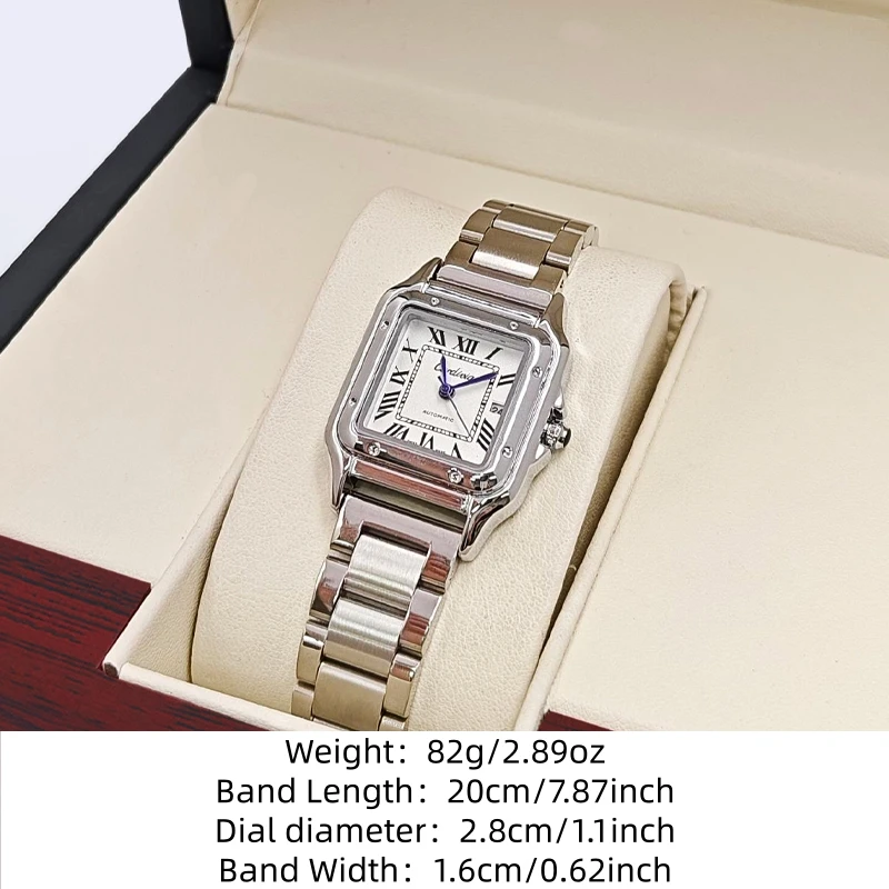 ساعة نسائية أنيقة مربعة صغيرة فاخرة، ساعة نسائية راقية، فاخرة، عصرية، كاجوال، بسيطة، مدمجة، ساعة عصرية للطالبات، ساعة يد كوارتز على الطراز الأوروبي والأمريكي، مناسبة للارتداء اليومي والأعمال، أفضل هدية لها