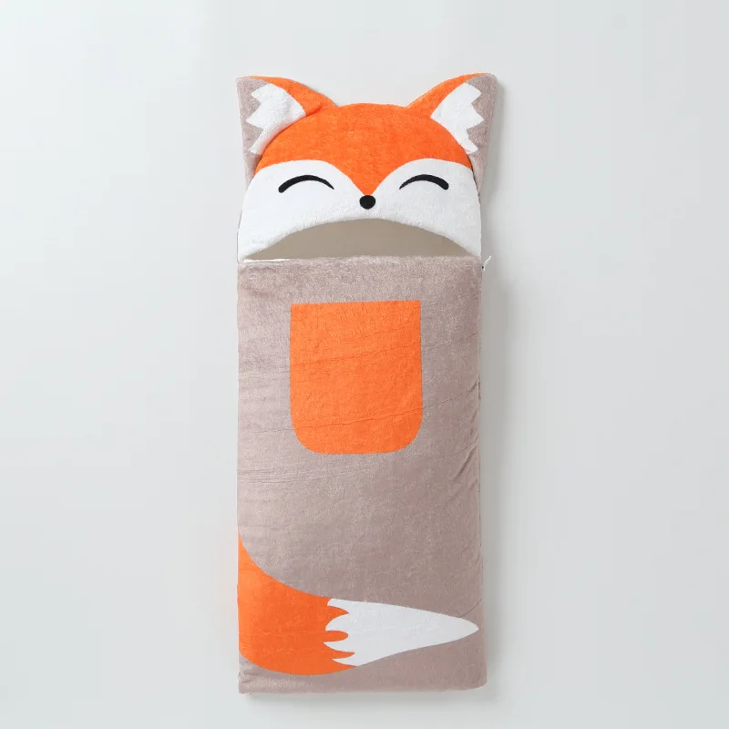 Newborn Baby Sleeping Bag Fox Shape Thick Warm Blanket Pure Cotton Cocoon Infant Boys Girls Clothes Nursery Wrap Swaddle 0-6M