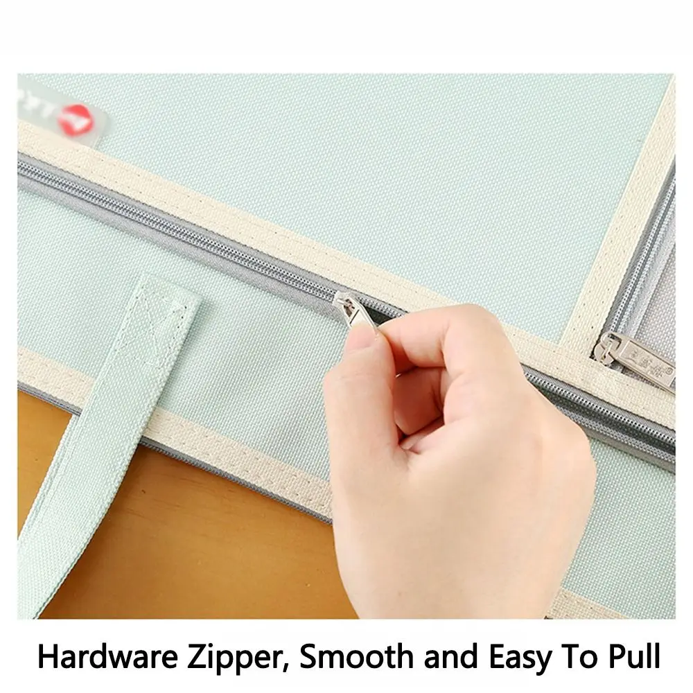 Portable Book Storage Bag Handheld Oxford Cloth Art Storage Bag Waterproof Dustproof Document Storage Bag Back To School