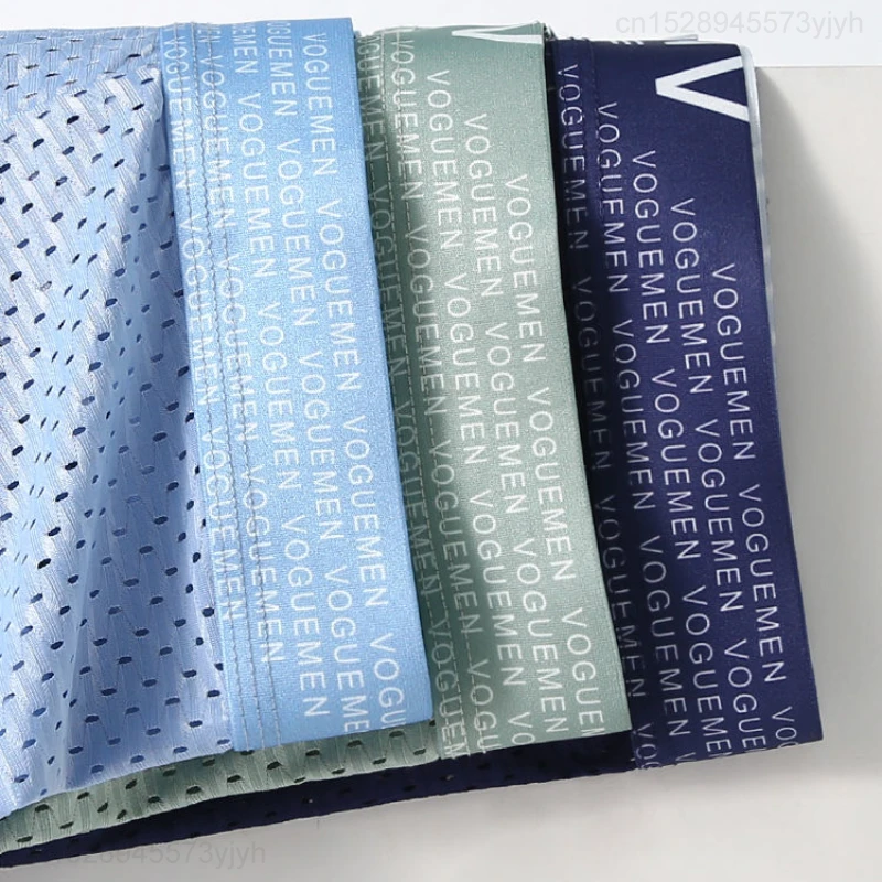 Youpin 3Pcs ชายนักมวยผู้ชายกางเกงขาสั้นนักมวยผู้ชายชุดชั้นในชายเซ็กซี่กางเกงนักมวย Homme น้ำแข็งตาข่ายผ้าไหม Boxershorts Plus ขนาดกางเกง