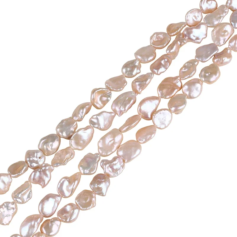 Natural 12mm irregular loose keshi pearls