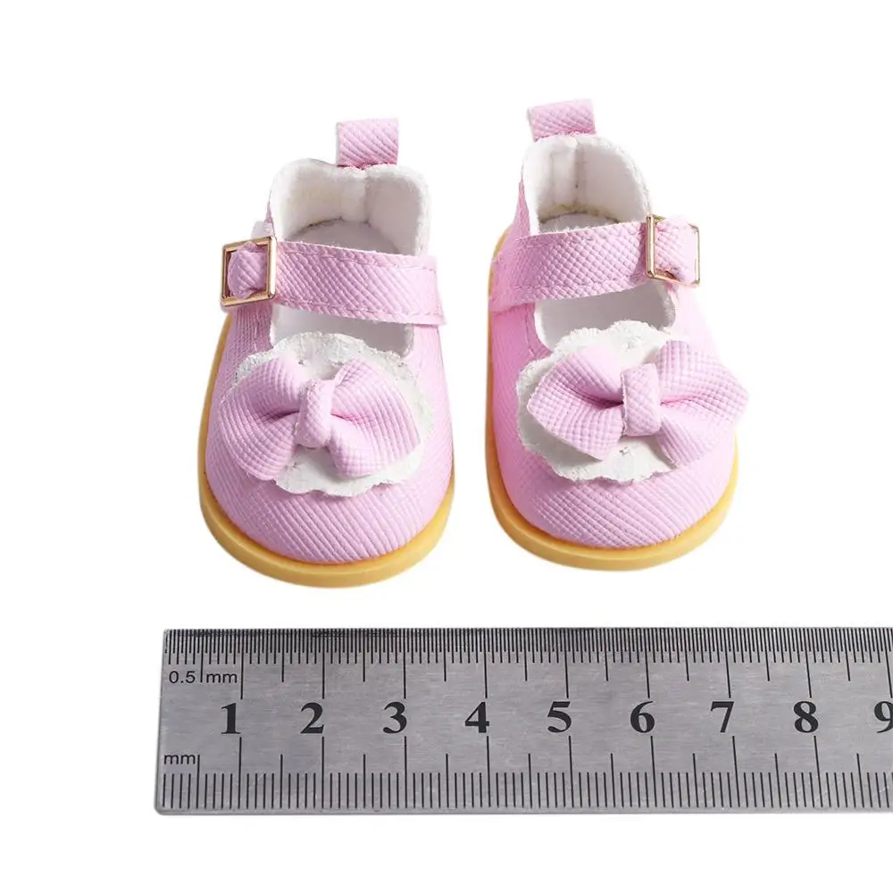 Cute Kids Toy Cotton Doll Bow PU Leather Doll Boots Dolls Shoes Mini Shoes Dolls Accessories