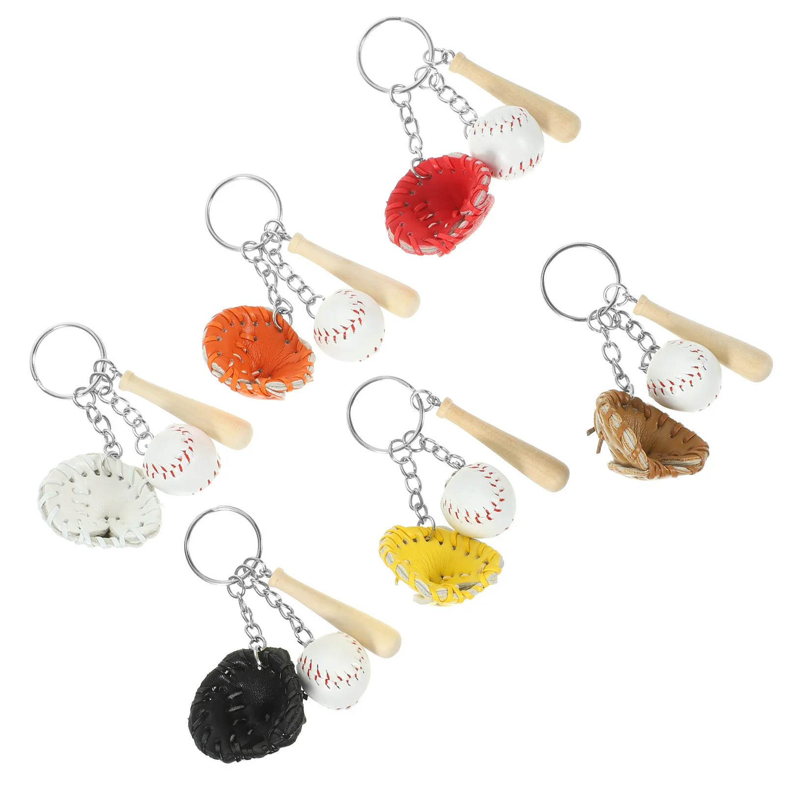 

Набор из 6 брелоков в виде бейсбольных мячей, креативные спортивные брелоки, сувениры для вечеринок, подвески для рюкзаков и сумок, бейсбольные подарки для мальчиков и женщин