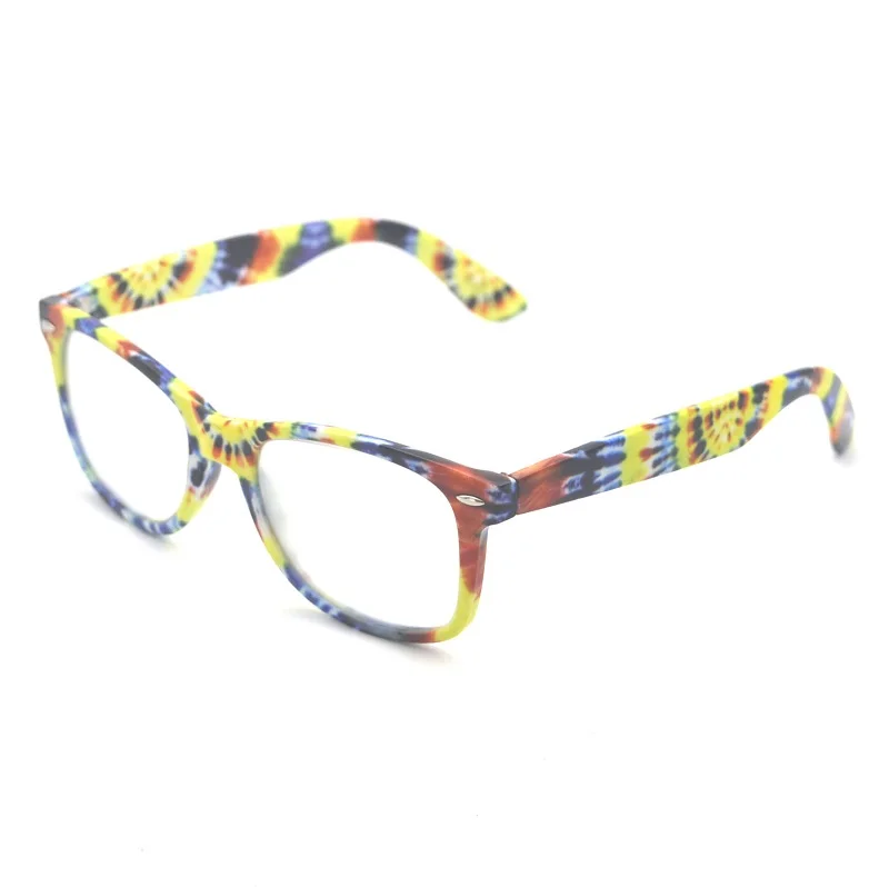 Fashion Tie Dye Print Frame Diffraction 3D Glasses