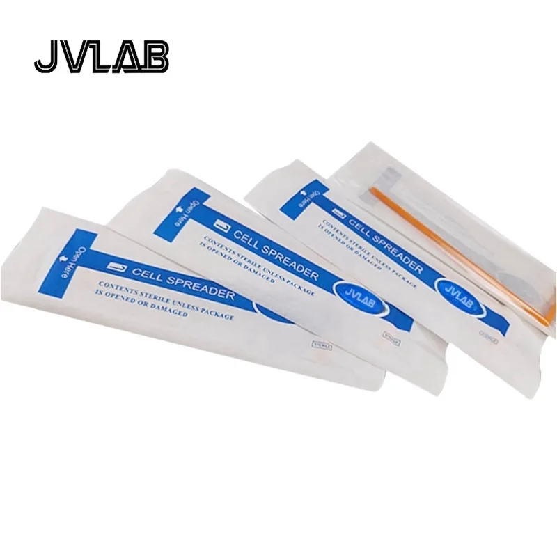 Cell Spreader L-shape Polystyrene Cell Culture Dish Coating Stick Orange Cell Seeded Push Scraper Sterile Individually Packing