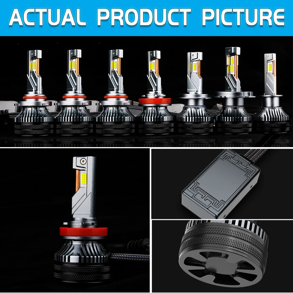 Bullvision H7 H11 LED Bulbs Headlight +1000% Car Canbus Headlamp H4 H1 H8 H9 9005 9006 HB3 HB4 9012 HIR2 Auto Diode Lamps 6000K view 5
