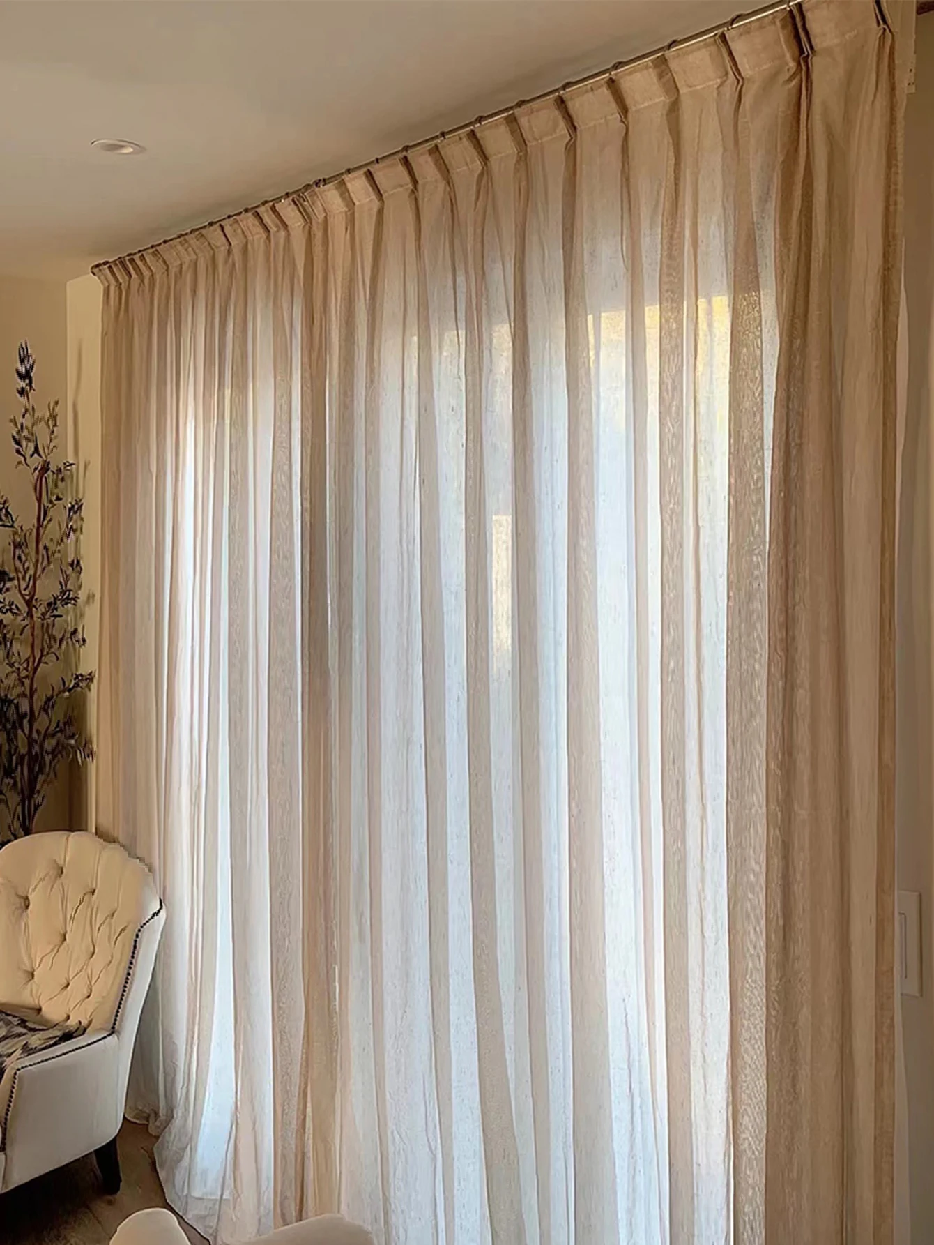 Leichte Fenstervorhänge aus Leinen, japanische Erkerfenster der südostasiatischen Homestay, Balkonschirme, Verdunkelungsvorhänge