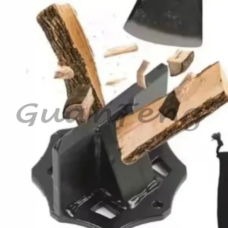 Cast steel with tote bag portable splitter camping hiking