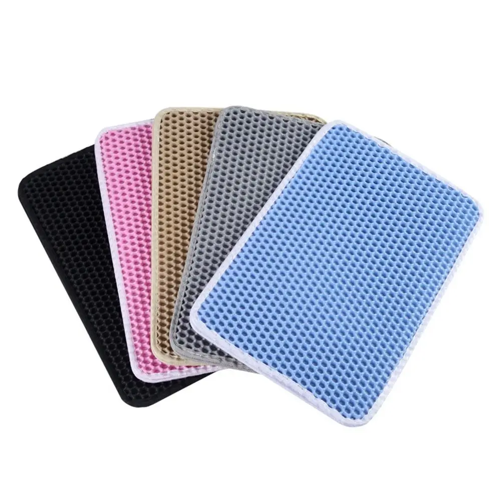 

Pet Supplies EVA Double Layer Cat Litter Mat Anti-Slip Anti-Splashing Cat Scratch Pad Washable Urine Proof Pet Cleaning Mat Cats