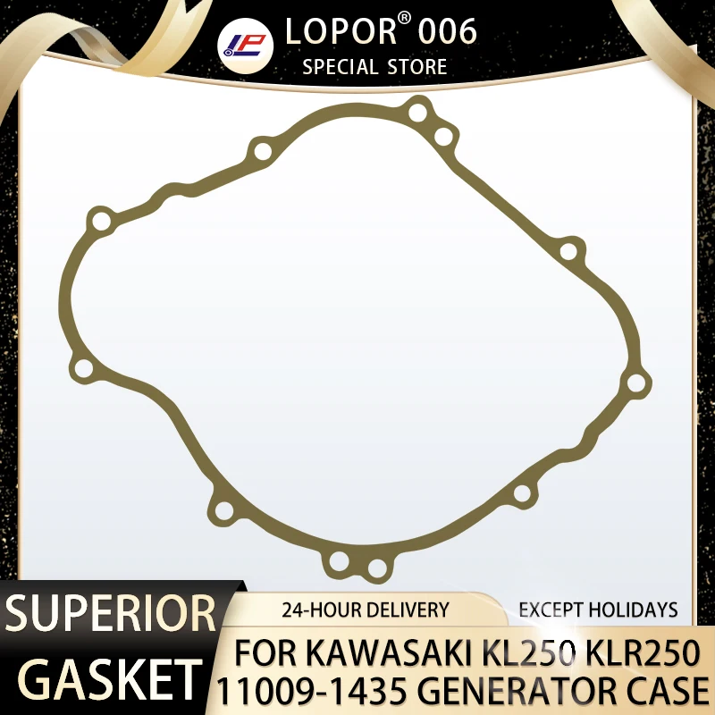 Lopor Motorcycle Engine Crankcase Generator Case Gasket  For Kawasaki KL250 KLR250 1987-1990 KL KLE 250