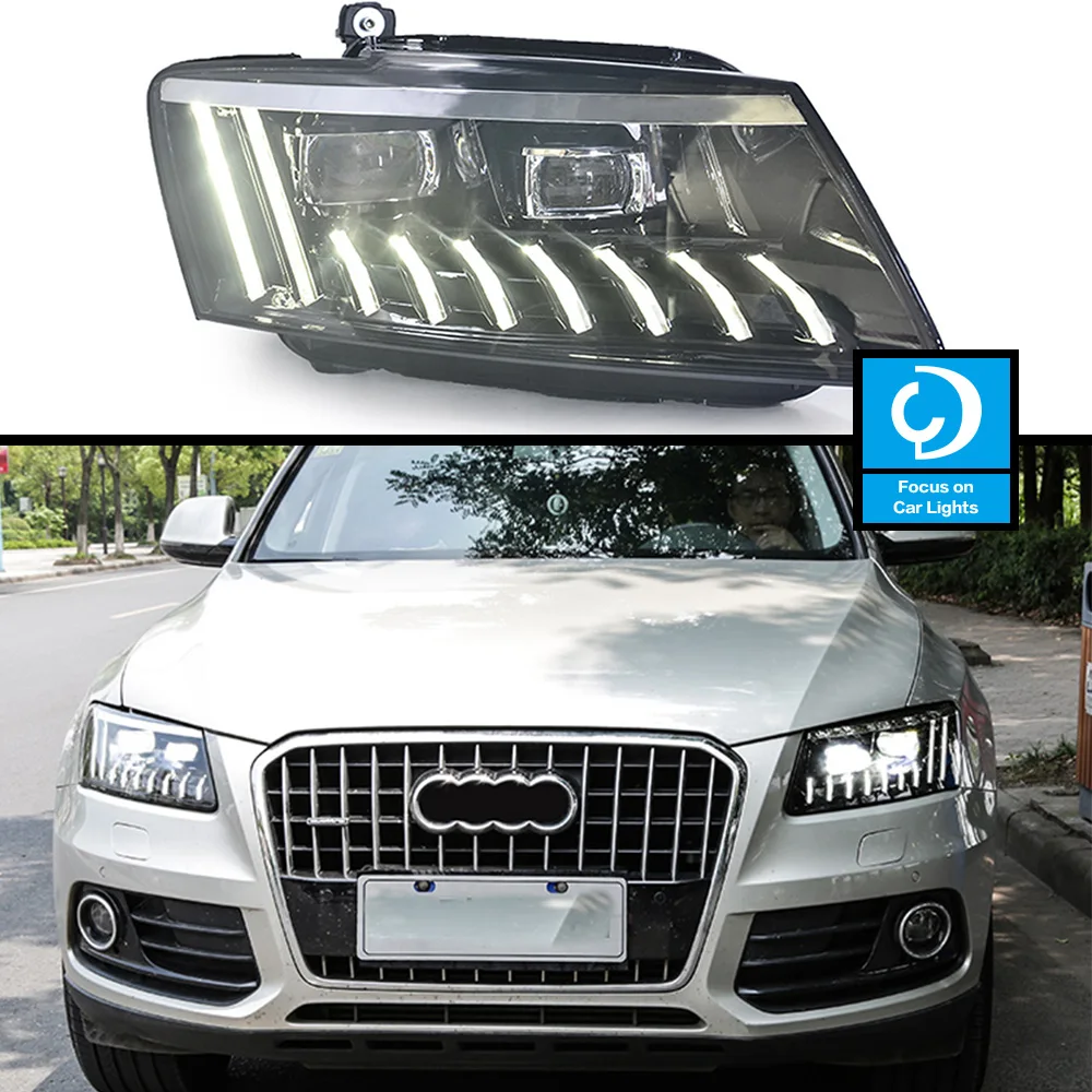 

Car Front Headlight For Audi Q5 Headlights 2009-2018 Fiesta LED HeadLamp Styling Dynamic Turn Signal Lens Automotive Accessories