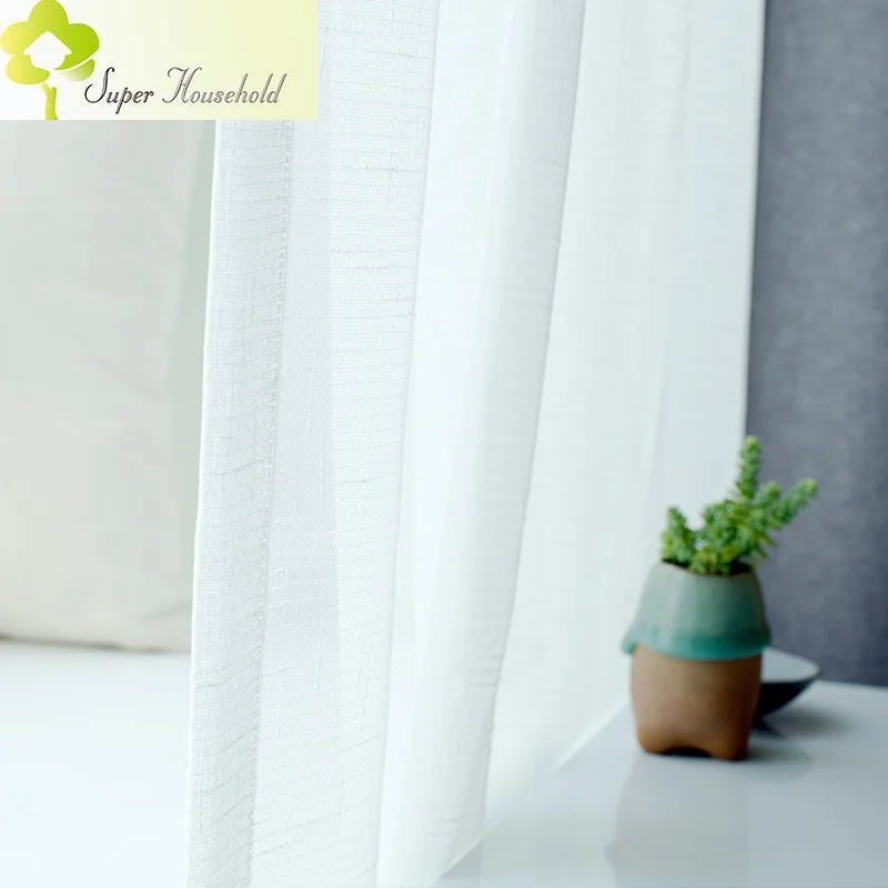 2018 New Special Offer Built-in Rope Curtains Dormitorio Flax Sheer Tulle For Windows For Bedroom Drapes Home Textiles Fabric