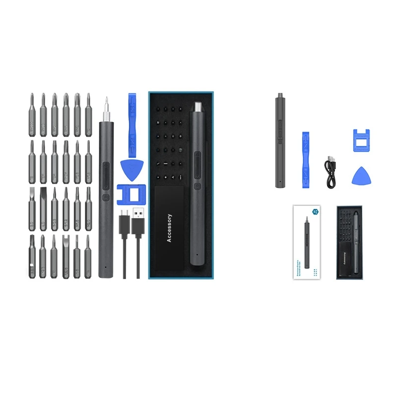 

Mini Electric Screwdriver, 28 In 1 Electric Screwdriver Kit, Magnetic Electric Precision Screwdriver For Laptop Phone