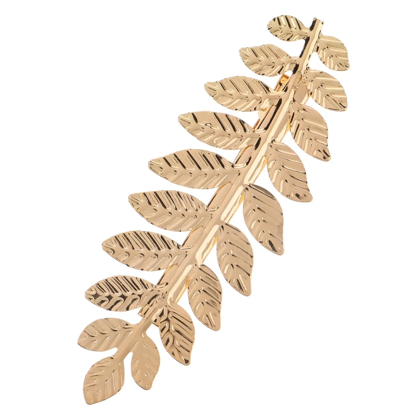 

Gold Metallic Leaf Hairpin Elegant Clip Girls Accessories Wedding Party Daily Life Festival Metal Hairclip Styling Aid