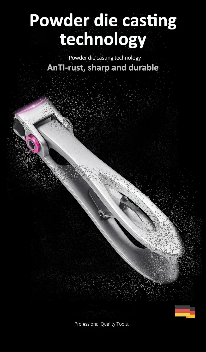 Hochwertiger Nagelknipser mit breiter Backe, Cutter, Trimmer, Maniküre-Schere, dicker harter Zehennagel, Fingernagel- und Pediküre-Werkzeuge – Detail 3