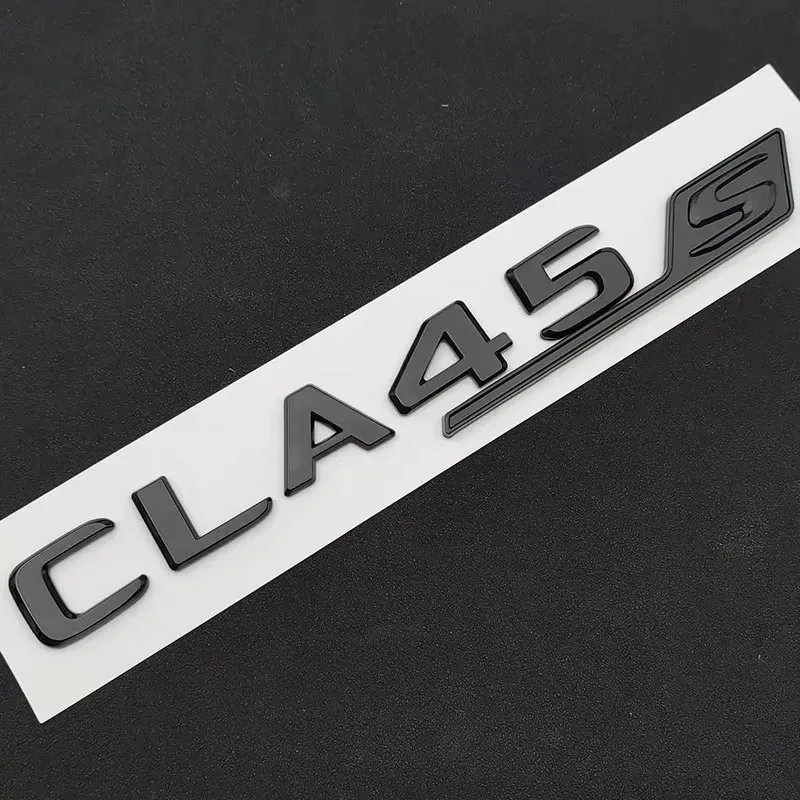 3D ABS Car Letters for Mercedes CLA45S C118 W118 CLA35 CLA45 AMG C117 W117 Fender TURBO 4MATIC Emblem Logo Sticker Accessories