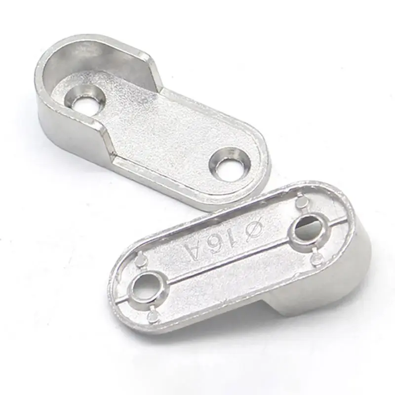 Zinc Alloy Clothes Rail Brackets 16mm Wardrobe Rod Supports Wall Mounted Pipe Tube Clothing Bracket Furniture Accessories 옷거리브라켓