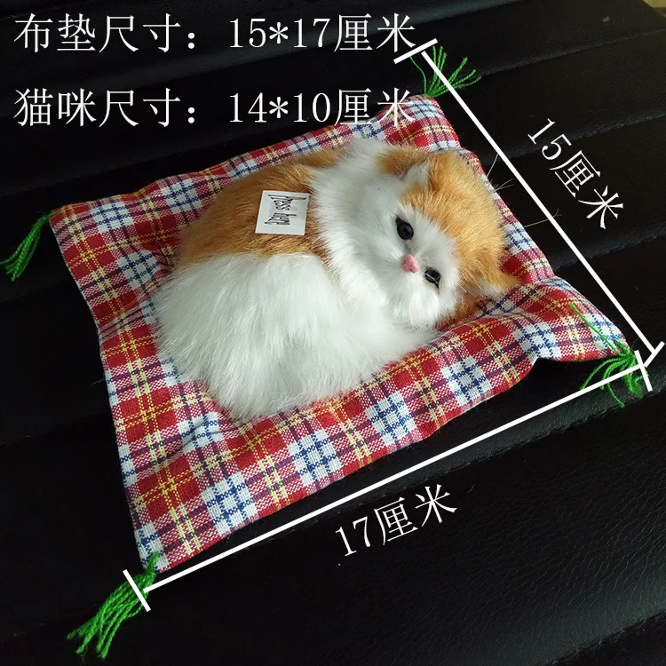 Can Be Called Simulation Cat Model Plush Cat Sleeping Cat On Cloth Cushion Cute Car Decoration